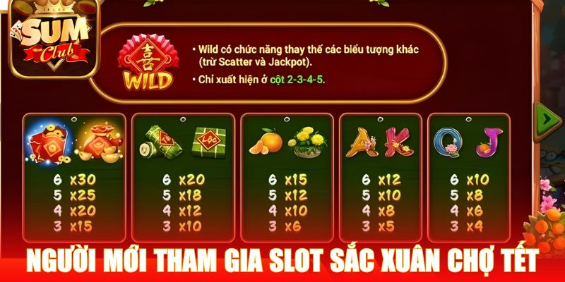 Người mới dễ dàng tham gia slot Sắc Xuân Chợ Tết